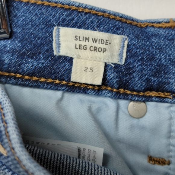 Madewell Slim Wide Leg Crop Jeans Size 25 - Picture 5 of 11